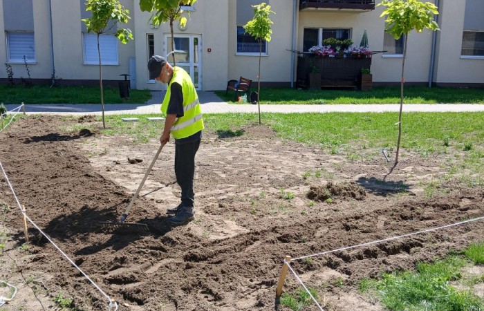 osoba przygotowuje teren pod sadzenie roślin