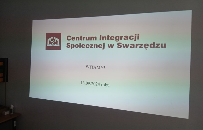 prezentacja na ekranie