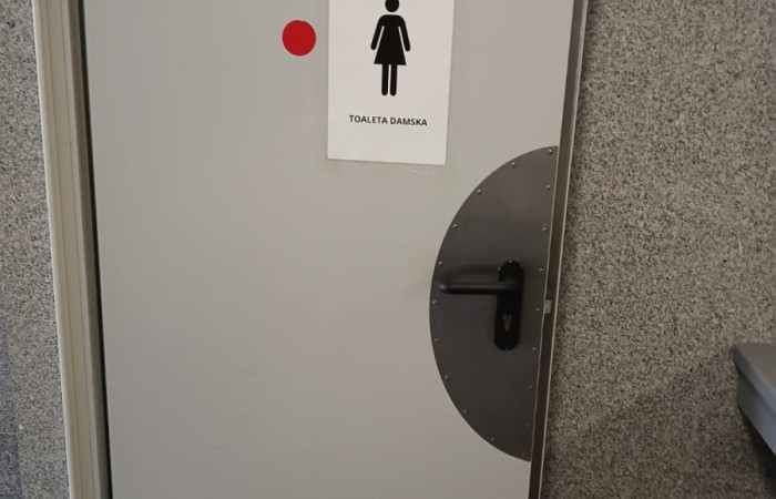 drzwi do damskiej toalety